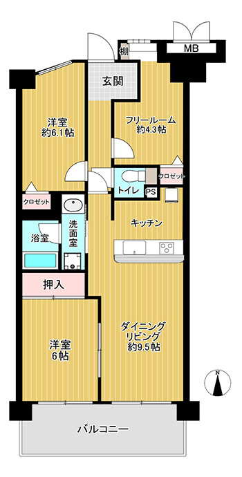 田の字型